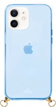 xoxo Wildhearts Coque en silicone pour iPhone 12 - Coque sans cordon - Coque antichoc - Transparente Coque de téléphone adaptée au cordon téléphonique - Convient pour chaîne/pendentif de téléphone - Transparent - Blauw