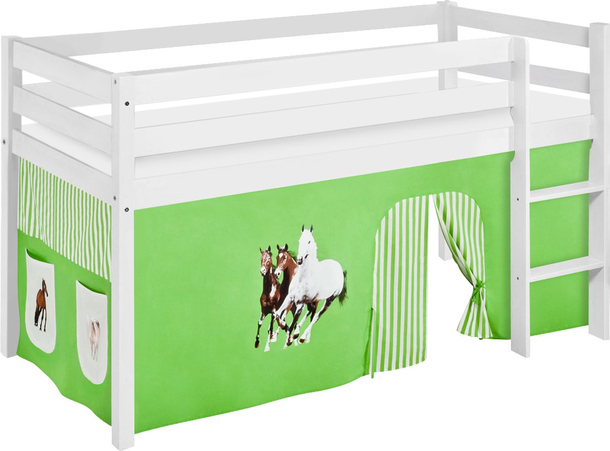 Halfhoogslaper Paard Groen met tent