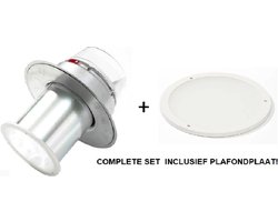 Velux lichtkoepel - daglichtbuis - 35cm rond plat dak incl plafondplaat