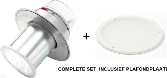 Puits de lumière Velux - tube de lumière du jour - toit plat rond de 35 cm avec plaque de plafond