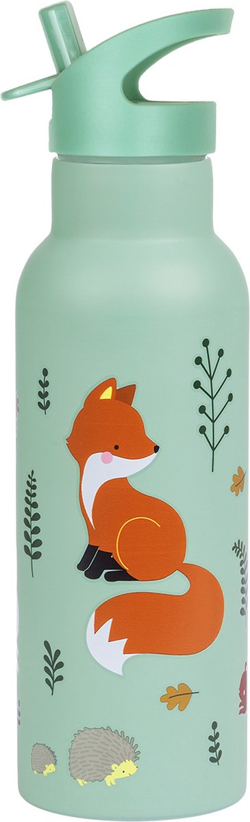 A Little Lovely Company - XL Dubbelwandige RVS drinkfles thermos - Bosvriendjes