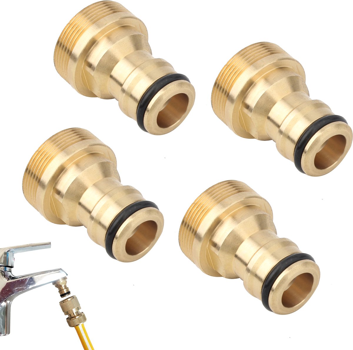 Keuken Kraan Adapter - 4 stuks - Tap Adapter - Universeel - Kraanstuk - Met M22 binnendraa