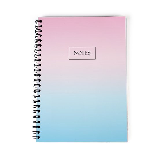 Carnet de notes | Dégradé de cahier | Spirale de cahier | Doublé | 144 pages | Cahier A5 | Fotofabriek
