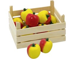 GOKI Speelgoedkeuken - Fruitkistje Met Appels - 14,1X10,1X7,3Cm - 10 Delen - Hout