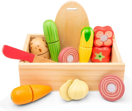 New Classic Toys - Ensemble de découpe de jouets - Petit déjeuner sur plateau
