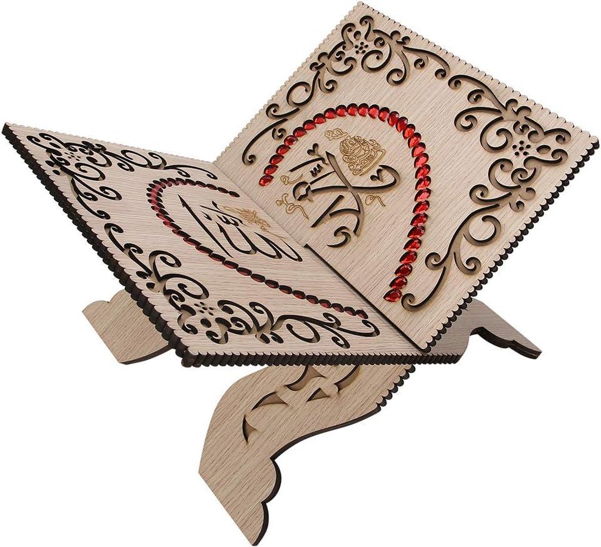 Boekenhouder Quran Stand Afneembare Quran geschreven boeken Thuiskantoor Decoratie Ornament