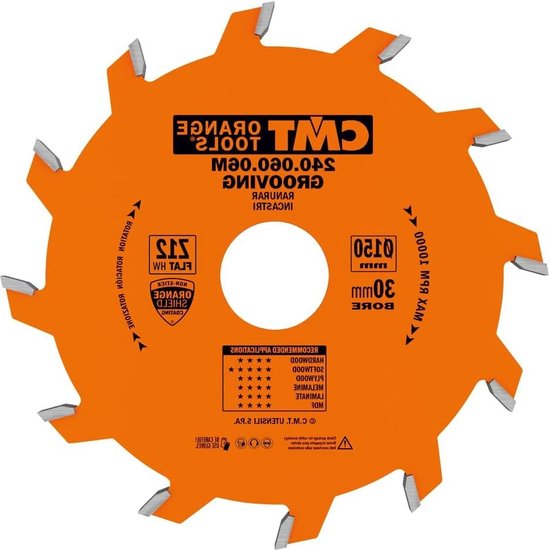 Lama Circolare CMT Per Incastri HW 150x6.0/3.0x30 Z12 - Per Combinata E CNC - Foto 6