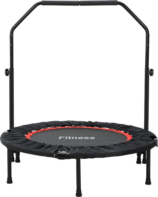Kindertrampolin Mit Netz LIFERUN Fitness-Trampolin 127cm – Bis 150kg, Leise Gummiseile, Mit Griff, TÜV/CE Trampolin Mit Griff 150 Kg