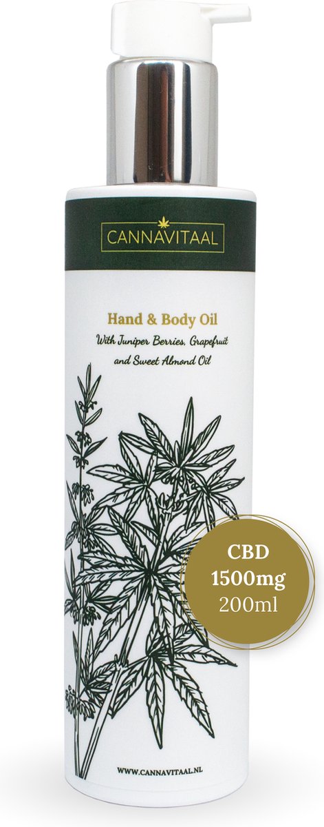 Goedkoopste CBD Hand & Body olie Cannavitaal - Ontdek de natuurlijke voordelen van hennep (cannabisolie) in deze lichaamsolie - Ook erg geschikt als massageolie