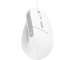 Trust Bayo II - Ergonomische Muis - Verticaal - Bedraad - Wit