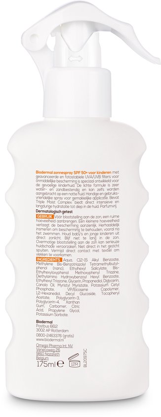Biodermal Zonnebrand Kind - Zonnespray voor kinderen - SPF 50+ - 175 ml