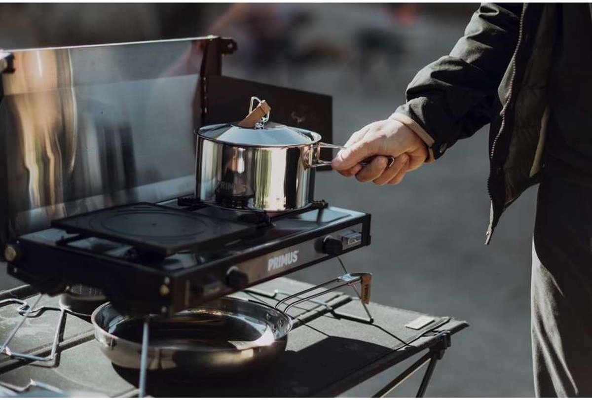 Primus CampFire Cookset Large - Inox - Casserole Ø 21 cm et casseroles de 1,8 et 3 litres