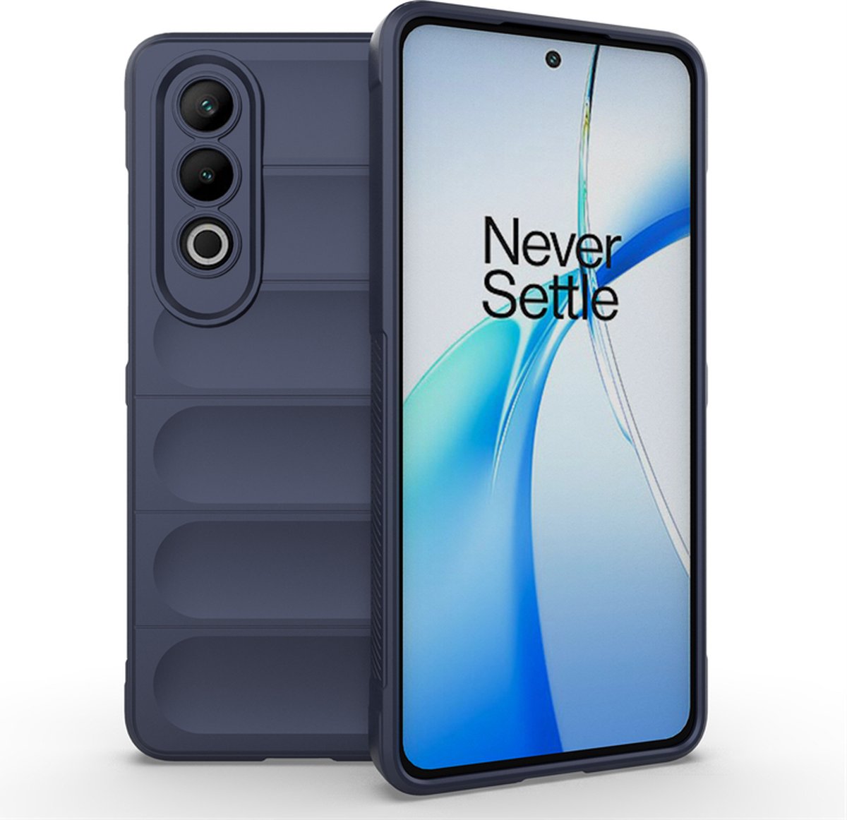 MobyDefend Hoesje - Geschikt voor OnePlus Nord CE 4 - TPU Gripcase - Blauw