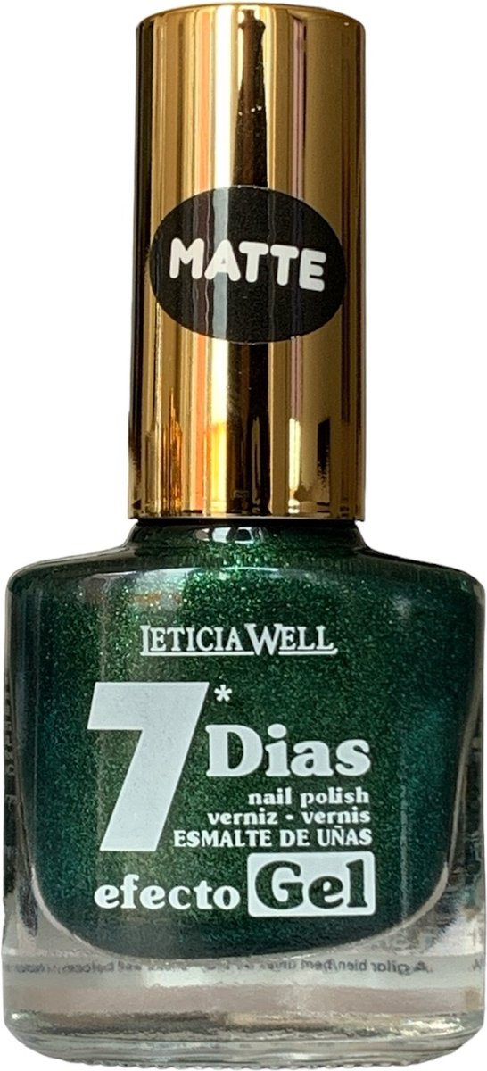 Leticia Well - Nagellak - Matte Shimmer Groen - 1 flesje met 13 ml inhoud - Nummer 244