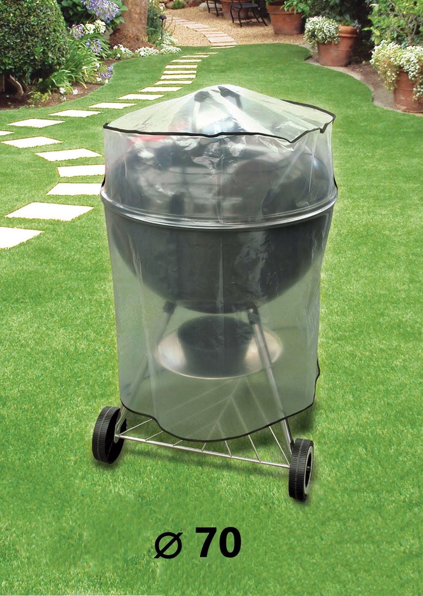 Barbecuehoes Rond - BBQ Hoes Waterdicht - ø70 x H100 - Transparant