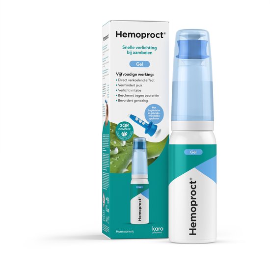 Foto: Hemoproct gel can 45 ml aambeienzalf met direct verkoelend effect snelle verlichting bij aambeien verlicht snel en hygi nisch anale ongemakken vermindert jeuk en verlicht irritatie incl aanbrengsysteem