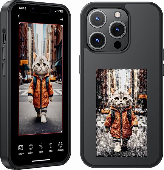 Coque arrière Techsuit SmartScreen NFC E-Ink Photo pour Apple iPhone 13 Pro - Zwart