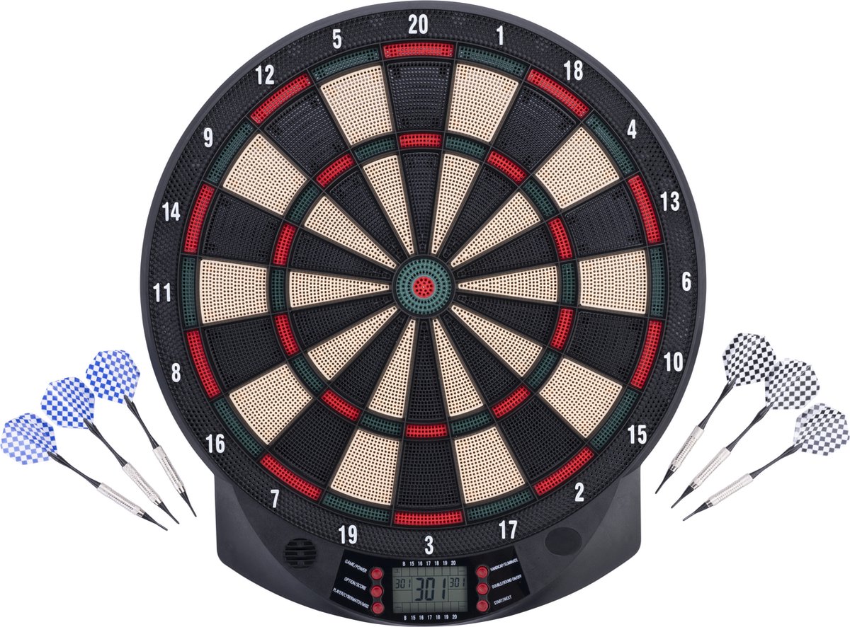 Longfield Darts -Elektronisch dartboard met 6 softtip pijlen en diverse spelvarianten