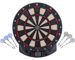 Elektronisch Dartboard – Inclusief 6 Softtip Pijlen & 26 Spellen (185 Variaties) – LCD Scoreweergave, Geluids- en Muziekeffecten – Tot 8 Spelers – Longfield