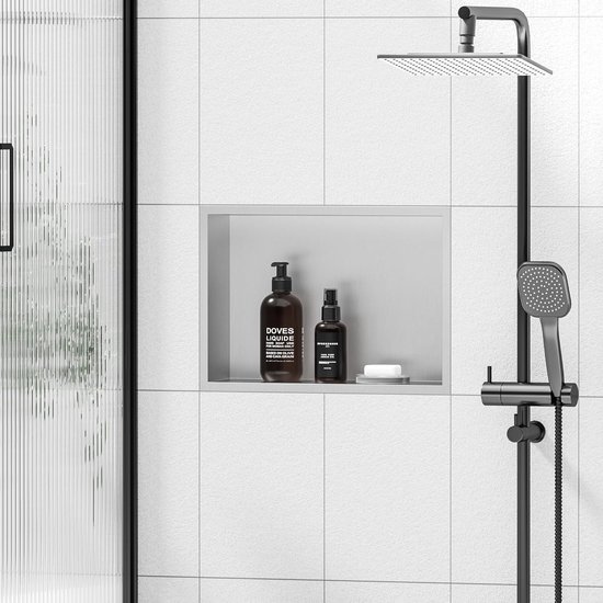 Planchet Novellini Kuadra voor Douchewand 40x60x12 cm Mat Zwart - Megadump Tiel