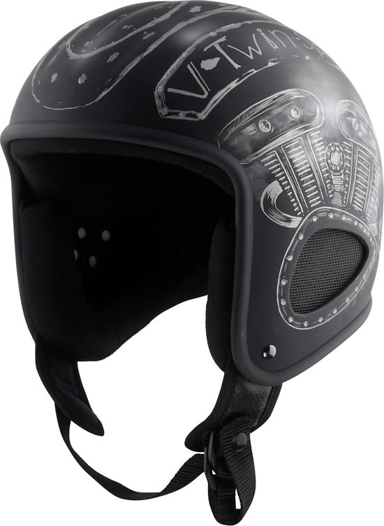 KSK Jethelm BOWL V2 In Schwarz – ECE 22.06, Größe L (59-60 Cm), Mit Aviator-Visier & Schutzhülle