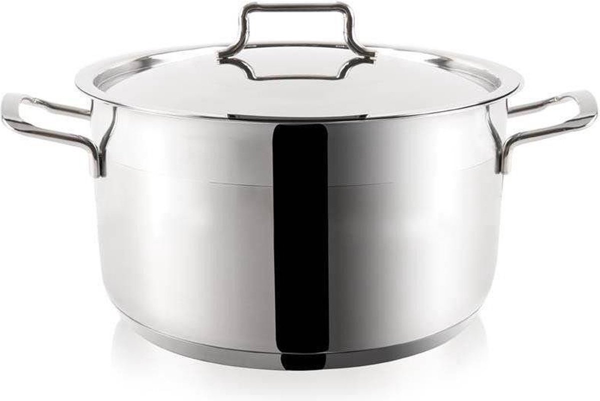 Kookpan Edelstaal met Deksel ANETT 26 cm, 8,2 l - Kookpot - Soeppan