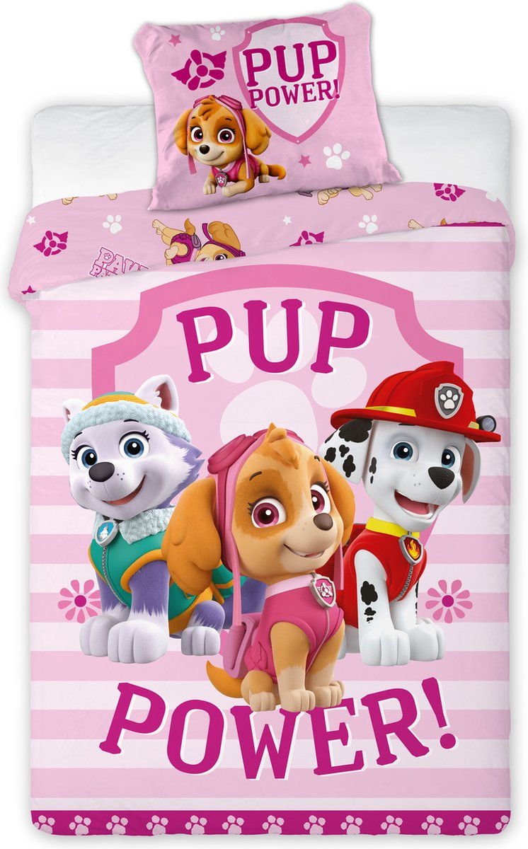 Paw Patrol Dekbedovertrek 140x200cm Katoen GroteKussensloop 70x90cm