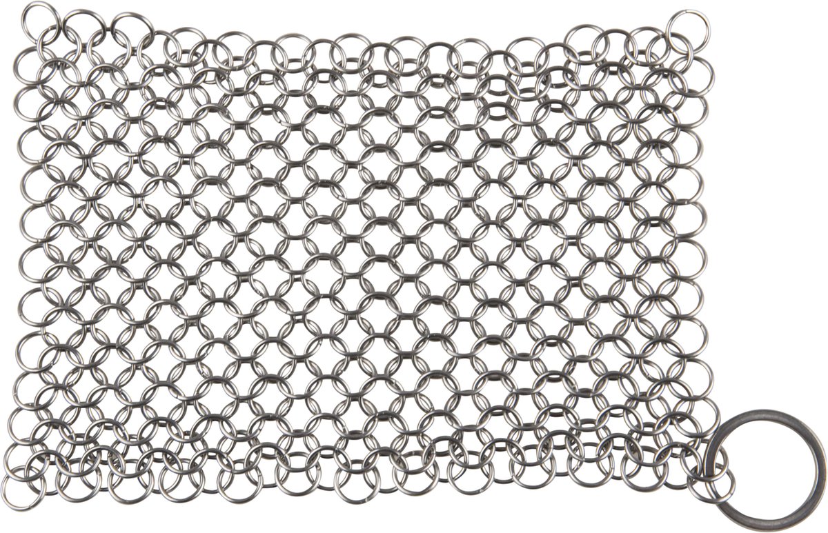 Chain mail rvs - Reinigt Gietijzer Zonder Krassen
