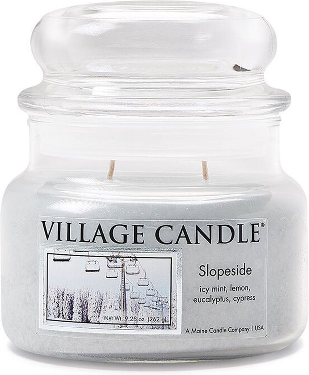 village candle Small Jar Slopeside Grijs