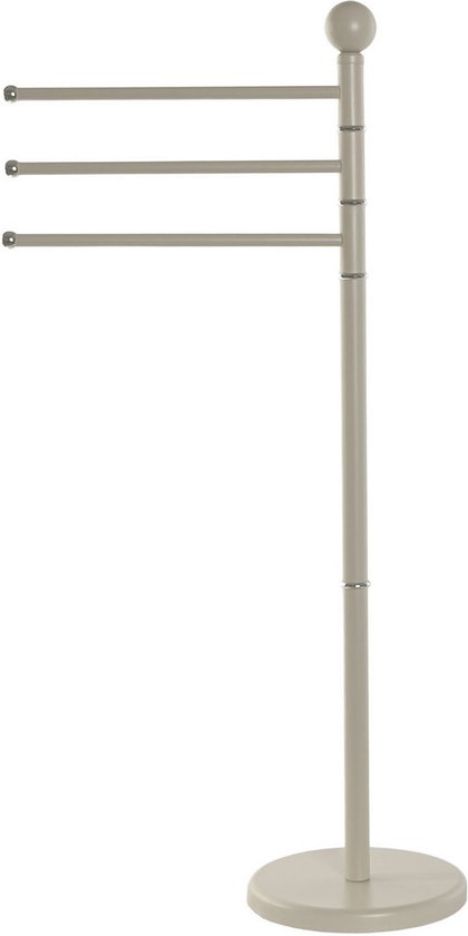 Items Handdoeken ophangrek badkamer - metaal - L43 x b22 x H90 cm - beige - Droogrek - Handdoekenrek