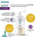 Philips Avent Natural Response Anti-Colic babyfles met AirFree ventiel en zuigreflex speen.