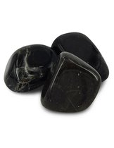 Agaat zwart 50 gr. trommelstenen (mt3)
