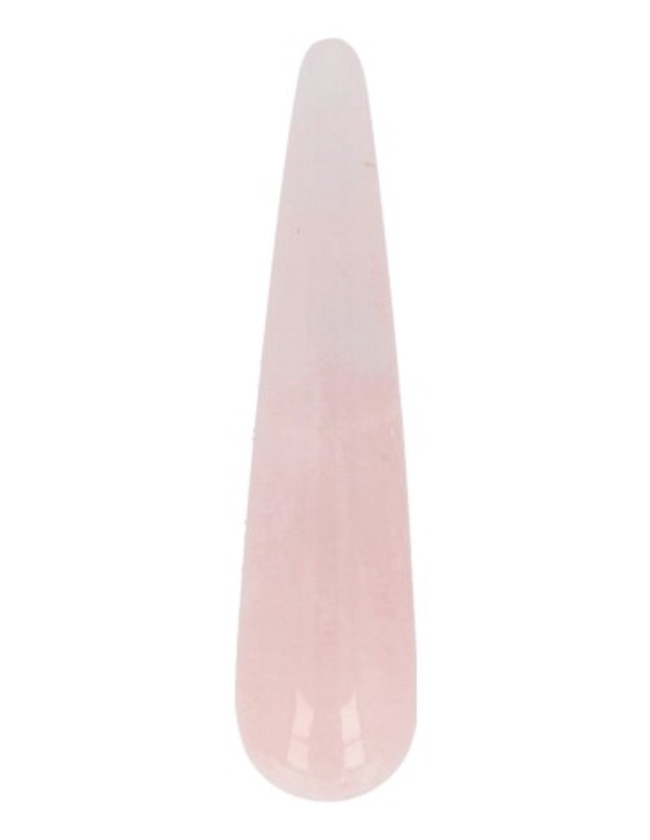 Roze kwarts massage griffel 7,5 cm - roze