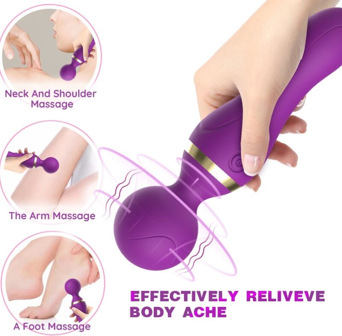Goedkoopste ARMONY - FREEZA MASSAGER & VIBRATOR SUPER FLEXIBLE HEAD PURPLE | VIBRATOR | VIBRATOR VOOR VROUW | MASSAGER