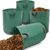 4-pack 72 gallons herbruikbare tuinafvalzakken met 4 handgrepen, gazonzwembadtuin zware afvalzak voor het laden van blad, afval, tuinafvalzakken (H30" X D26")