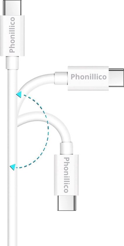 2x Câbles USB C vers USB A Blanc - 2 mètres - Câble de charge pour Realme C75 / C61 / C25s / GT 5G / GT Master / GT Neo2 / Note 60