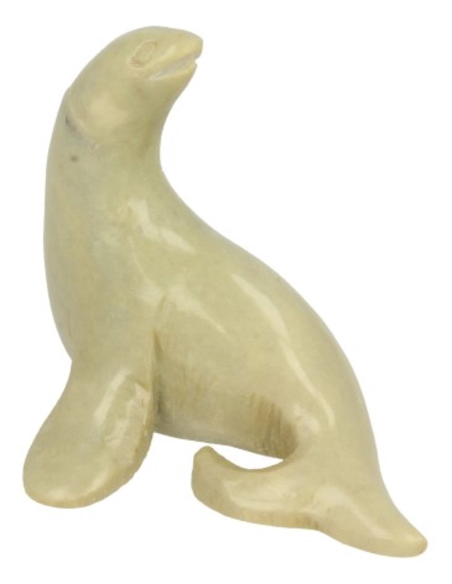 Ruben Robijn Speksteen Zeehond (6cm) Groen