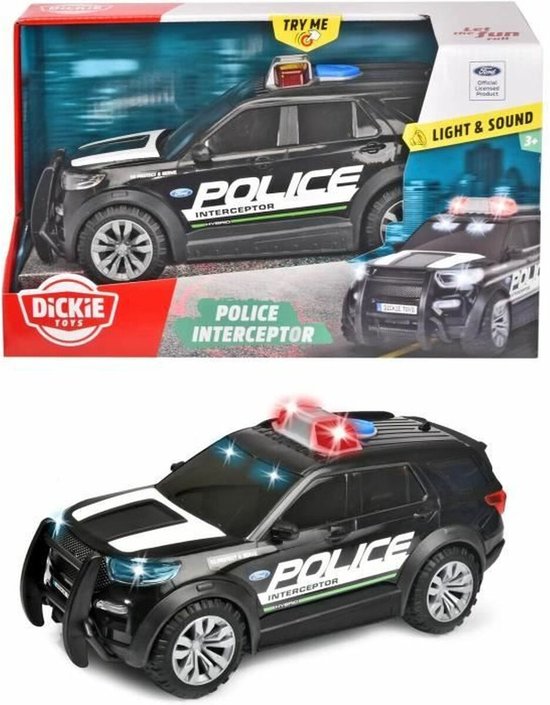 Foto: Dickie toys politie auto interceptor met licht en geluid