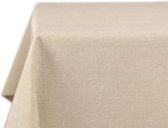 Vlekbestendig en strijkvrij tafelkleed met lotuseffect - linnenlook tafellinnen - maat en kleur naar keuze Rechthoekig 110x160 cm Zand Tafelkleed