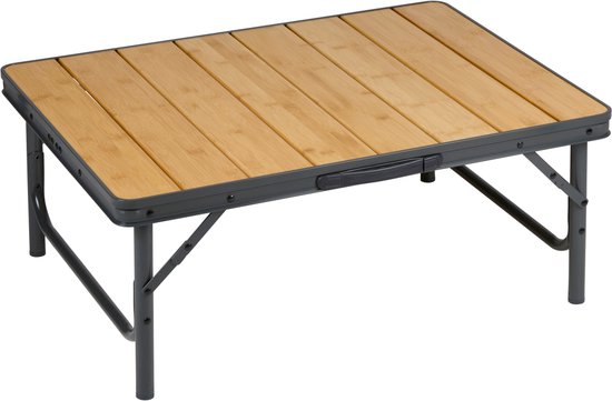 Camp Active campingtafel inklapbaar - opvouwbare bamboe en aluminium tafel