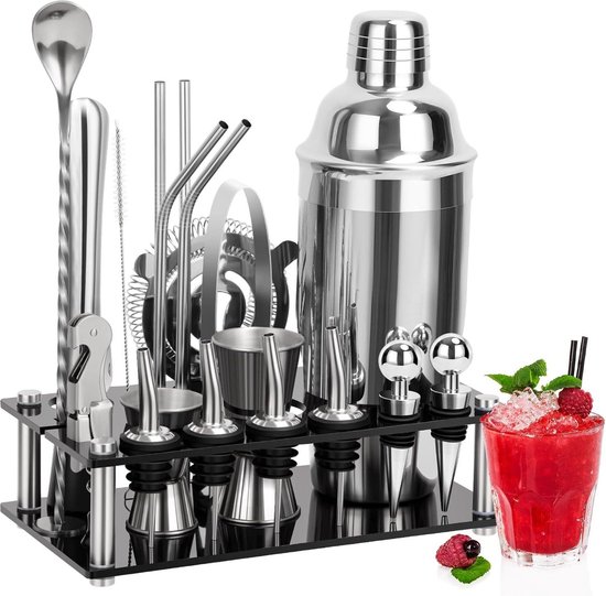 Ensemble de 11 Shakers à Cocktail avec Gobelet Shaker