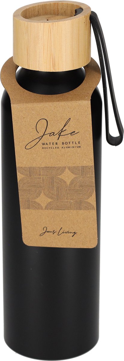 JENS Living Waterfles Jake - Gerecycled Aluminium - 600ML - Zwart