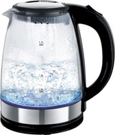 Royalty Line® GWK2200 Waterkoker Glas - Waterkokers Met Blauw Led Verlichting - 1.7 Liter - 2200W - RVS