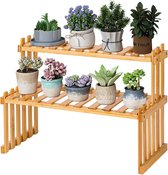 15 Inch Indoor Succulent Stand Multi Plant Stand Tabletop Plant Organizer Rustic Plant Ladder Shelf Desktop Plant Rack
