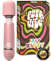 PureVibe® Itsy-Bitsy Mini Magic Wand Massager - Fluisterstil & Discrete Stimulator - Luxe Vibrator - Vibrators voor Vrouwen - Premium Clitoris Stimulator - Compacte Seksspeeltjes - Sex Toys voor vrouwen en koppels | Lady Pink