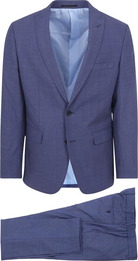 Suitable - Jersey Suit Blauw - Heren - Maat 52 - Modern-fit