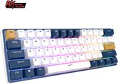 Royal Kludge RK61 Plus - Draadloos Toetsenbord - Mechanisch Gaming Toetsenbord - 61 Keys - RGB Keyboard - Blue Switches - Klein Blue