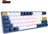 Royal Kludge RK61 Plus - Clavier sans fil - Clavier de Gaming mécanique - 61 touches - Clavier RVB - Interrupteurs Blue - Klein Blue