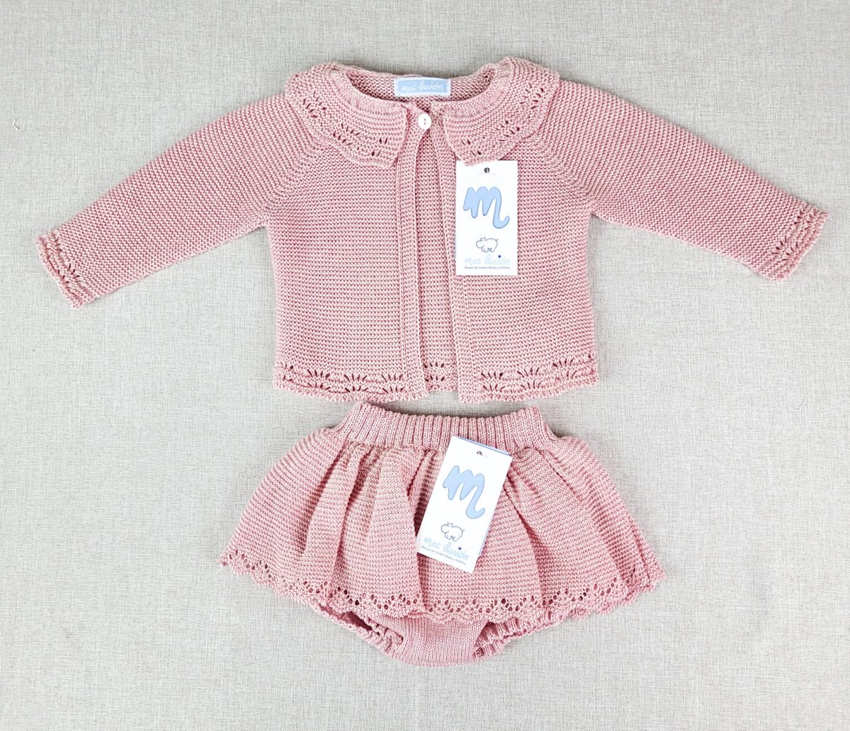 Mac Iusion Gebreid Rokje |9379X | Oudroze| 0 maand | maat 50 | newborn