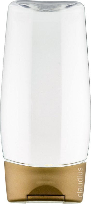 Lege Plastic Fles 250 ml PET - honing knijpfles – set van 10 stuks - Navulbaar - leeg - met gouden dop